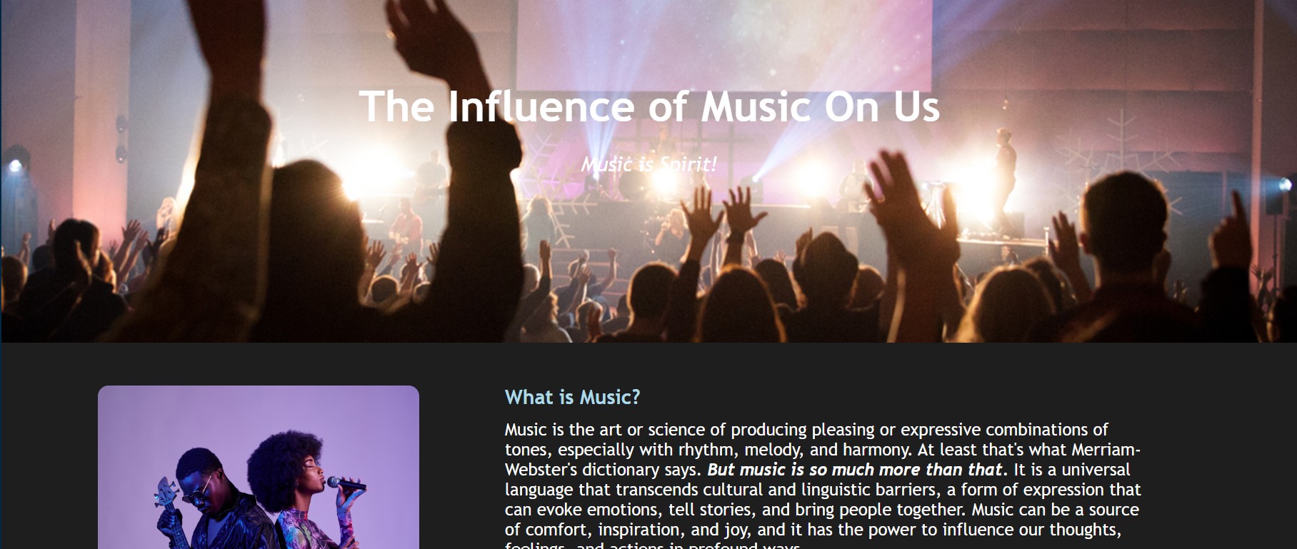 Influence of Music